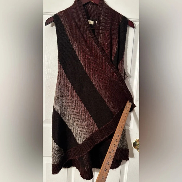 SLEEPING ON SNOW XS/S Cottagecore Lagenlook Mabli WOOL Blend Vest Brown Cozy - Picture 8 of 14